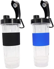 Blendin Replacement Cup with Flip Top To Go Lid - Blender Jar Accessories Compatible with Magic Bull