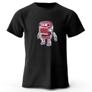 Domo-kun Meme Printed T-shirt, 100% Cotton Basic round-neck Loose-fitting couple's short-sleeved shi