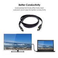 HDMI Cable 3D 4K Full HD v2.0/ v2.1 Gold Plate Head Male to Male Plug Flat Cable Cord for Audio Video HDTV TV 50cm