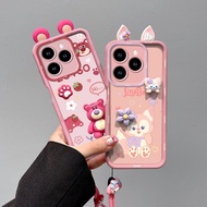 For itel A80 Phone Case Luxury Silicone Shockproof Hand Rope For itelA80 A671L A671 Casing 3D Stereo