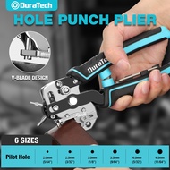 DURATECH Leather Hole Puncher Heavy Duty Belt Hole Punch Plier with 6 Solid Holes for Belts/Watch Ba