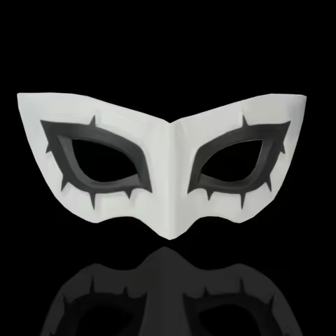 Half Face Mask Male Eye Mask for Persona 5 Hero Arsenal Joker Mask Cosplay Props Halloween Party Acc