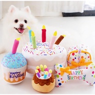 Birthday Cake Pet Plush Sounding Toys Commemorating Sounding Dogs Medium and Large Dog Toys Various 