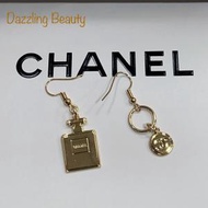 CHANEL BEAUTY VIP限量禮遇經典香水樽LOGO+雙C LOGO 耳環