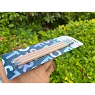 3 Double Log Color Varnish Hexagonal Rod Writing Pencils