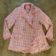 SHEIN Plus Size Blazer Pink 0XL