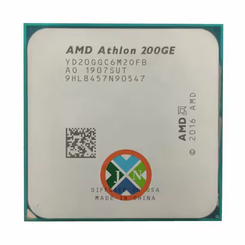 AMD Athlon 200GE X2 200GE 3.2 GHz Dual-Core Quad-Thread CPU Gamer Processor Socket AM4 DDR4 RAM 14NM
