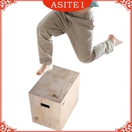 [ Wooden Plyometric Box Exercise Equipment for Jumping Squats Workout