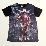 Qinmon Iron Man T-Shirt – Fully Charged Black T-Shirt Size XXL | Marvel Superhero Movie Shirt