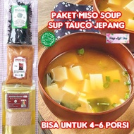 Paket Miso Soup (Miso Dashi Wakame) kaldu ikan tauco jepang wakame murah sup miso jepang murah halal
