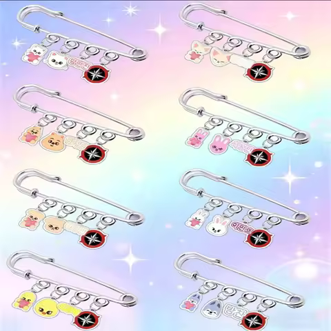 SKZ SKZOO Periphery Cartoon Cute DIY Decoration Acrylic Pin Keychain Backpack Ornament Felix HyunJin