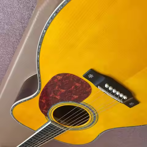 Original acoustic acoustic guitar, 41 inches, perfect acoustic guitar Yellow guitar 25-5