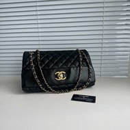 Chanel香奈儿 風琴包 黑色18開有卡