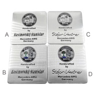 1 x Aluminum AMG Apple Tree Logo Car Auto Emblem Badge Sticker Decal Replacement for Mercedes Benz C