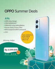 OPPO A96 RAM 13GB (8GB+5GB Expansion)/ROM 256GB Up To 1 TB