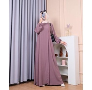 Gamis Lebaran 2025 Viral Bahan Crinkle Airflow Premium Ukuran Jumbo M L XL XXL 3XL 4XL 5XL // Gamis