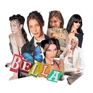 Bella Hadid Waterproof PVC Stickers - Aesthetic Trendy Model Decals for Journaling & Scrapbooking