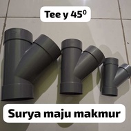 Y BRANCH LANGGENG TEE Y 45 DEGREE 4 INCH 3 INCH 2 INCH 4 x 3 inch 4 x 2 inch 4x3 4x2" inch TY TEE Y 