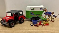 Playmobil 摩比 4189 絕版 馬拖車 吉普車（二手無盒）