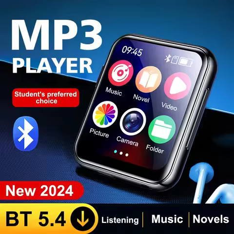 Music Player 5.4 Hifi Mp3 with Bluetooth Mp4 Walkman Full Touch Screen Built-In Speaker Recorder Cam