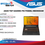 ASUS GAMING LAPTOP TUF GAMING F15 FX506L ( 90NR03U2-M009A0 ) ( INTEL I5-10300H | 8GB + 1S | 512GB PCIE NVME SSD | NVIDIA GTX1650 4GB DDR6 | 15.6 INCH FHD IPS 144HZ )