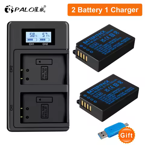 PALO EN-EL20 EN-EL20a Battery+LCD Dual USB Charger for Nikon Coolpix P1000, 1 j1, 1 J2, 1 J3, 1 S1, 