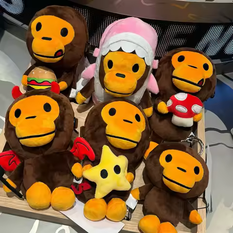 In Stock Cute Mobile Phone Shoulder Bag Plush Monkey Milo With Donut Shark Style Crossbody Adults Da