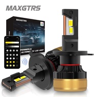 MAXGTRS H7 Car Headlight H4 Turbo Bulb H8 H9 H11 9005 HB3 9006 HB4 LED Car Light Bluetooth APP Contr