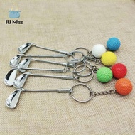 IU MISS Metal Golf Keychain Delicate Cute Luxury Metal Keychain Mini Golf Sport Enthusiasts Bag Pendant