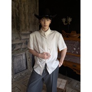 HARH "Wind Collar" Tencel Linen Texture Three Discounts Heavy Industry Multi-Form Hetero-Shaped Coll