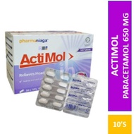 ACTIMOL PARACETAMOL 650 MG TABLETS 10'S / STRIPS
