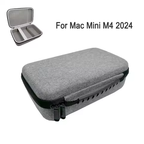 For Mac Mini M4 2024 EVA Hard Shell Storage Bag Portable Shock-proof Computer PC Case Handbag For Ap