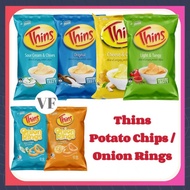 Thins Potato Chips & Onion Rings - Original / Sour Cream & Chives / Light & Tangy / Cheese & Onions/