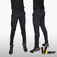 กางเกงสแลคขายาว Hopper Progress ผ้ายืด ทรงเข้ารูป (Skinny)  สีกรมท่า