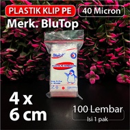 PE BluTOP Plastic Clips - 4 x 6 cm - Food Grade - LDPE - Multipurpose