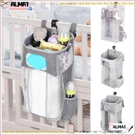 ALMA Storage Bag, Diaper Storage Multifunction Crib Hanging Bag, High Quality Infant Products Convenient Cot Bed Organizer
