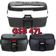 Top Racing GSB 47L Large Motor Box Storage Motor Trunk Givi Box GSB Motorbike Box Peti Motor Murah