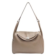 大象灰色 Taurillon牛皮 Lindy 30 肩背包 □Q刻 銀扣【HERMES 愛馬仕】 □Q/Etoupe