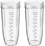 32OZ Tall Cups Compatible with Ninja Auto iQ Blender BN750UK BN495UK BN800UK CB100UK BL450 BL480 BL4