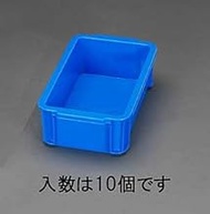 ESCO EA506LD-21 Storage Box (Blue/10 Pieces), 7.4 x 6.2 x 3.3 inches (189 x 156 x 84 mm)