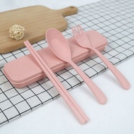 3IN1 Chopstick Spoon Fork Set With Box Travel Pack Dining Tool Kitchenware Gift Set Accessories