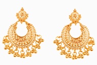 Indian Bollywood Desire Tribal Boho Chic Moon Chandbaali Theme Designer Earrings For Women.