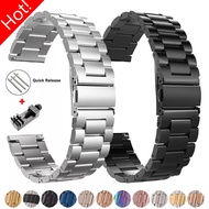 22mm 20mm Strap band Stainless Steel Bracelet compatible for Samsung Galaxy Gear S3 6 5 4 6Classic Active2 GT3 4Pro