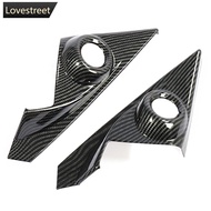 【L.O.V.E】 2Pcs Fiber Grain Interior Front Door Speaker Window A Pillar Cover Trim For Honda 10th Gen