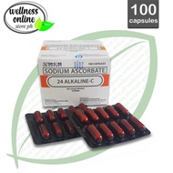 24 Alkaline C - 100 Capsules Sodium Ascorbate