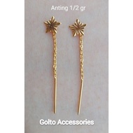 0.5 gram Light Gold Field Chain Earrings