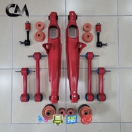 16 ITEM / FULL SET HEAVY DUTY (RED) = WIRA WAJA GEN2 PERSONA REAR LOWER UPPER TRAILING ARM BUSH ABSO