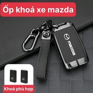 Mazda CX5 2023/CX30/CX8 Car Key Cover with side buttons, with keychain & key cover.
