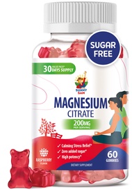 Magnesium Gummies for Kids & Adults - 200mg - Calm Magnesium Chews - Magnesium Citrate Chewable Supp