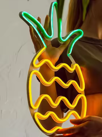 Ananas Neon Sign Fruit Pineapple Art Wall Decor Fruit Store Decor Home Wedding Bar Atmosphere Art Ne